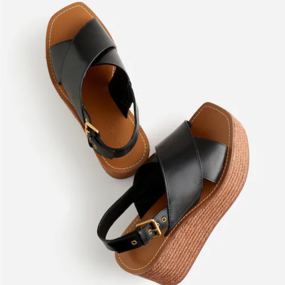 Madewell Black and Brown Platform Sandals